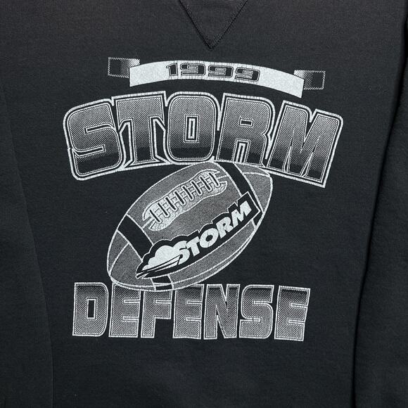 Vintage 90s Storm Defense Football Crewneck Sweatshirt Russell Athletic Sporty - Picture 4 of 7